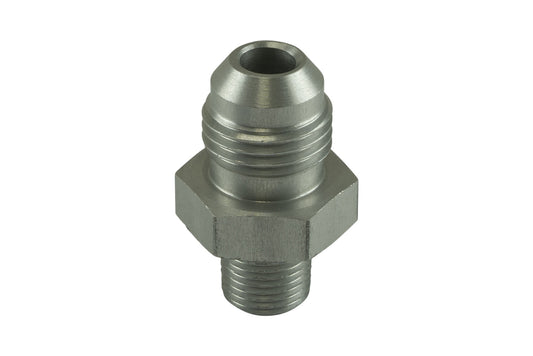 Fitting M10 Female to 1/8 NPT Male Straight - Silver | ML Performance Car Parts
