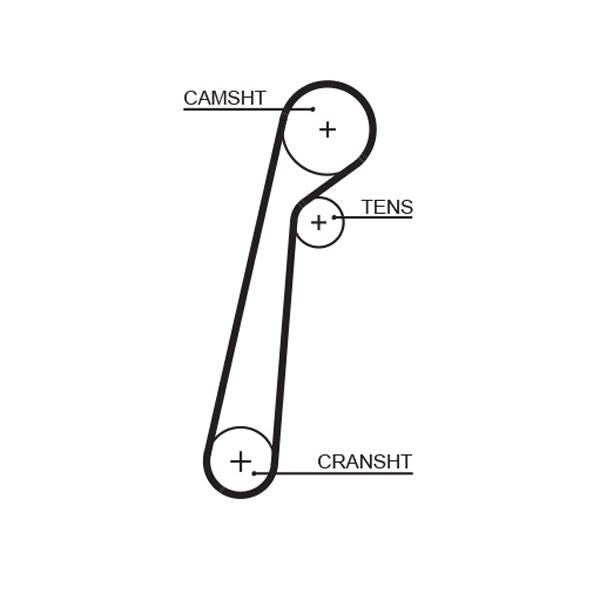 GATES GAT5652XS Timing Belt