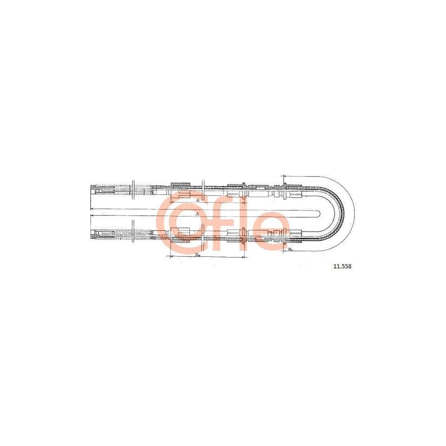Cofle 92.11.558 Hand Brake Cable for Ford Transit