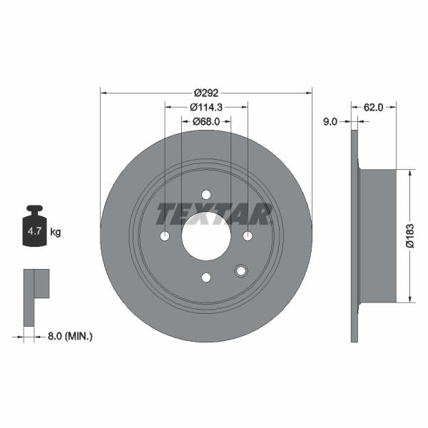 WABCO 4123529292 Brake Caliper Guide Bellow