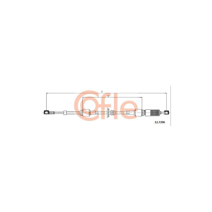 Cofle 92.12.7296 Cable, Manual Transmission for Fiat Panda I Hatchback (141)