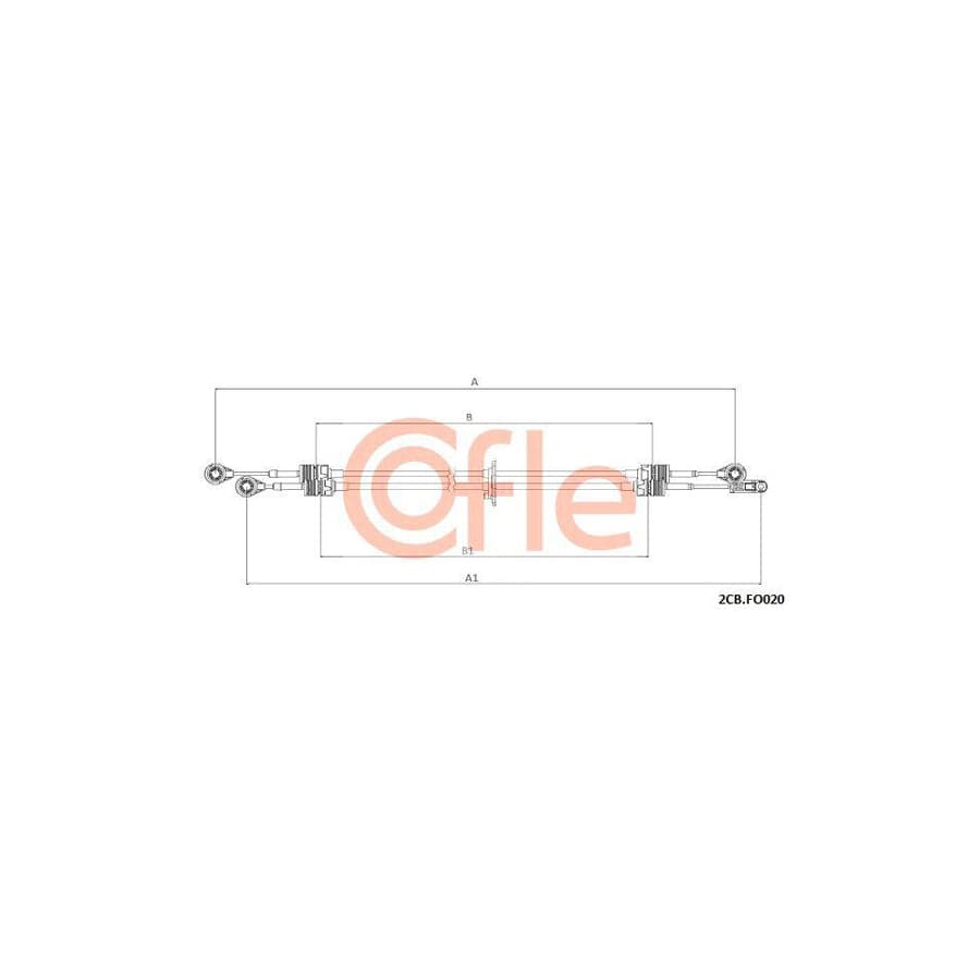 Cofle 92.2Cb.Fo020 Cable, Manual Transmission for Ford Transit