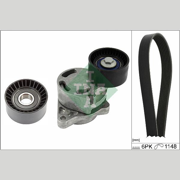 INA 529040710 V-Ribbed Belt Set