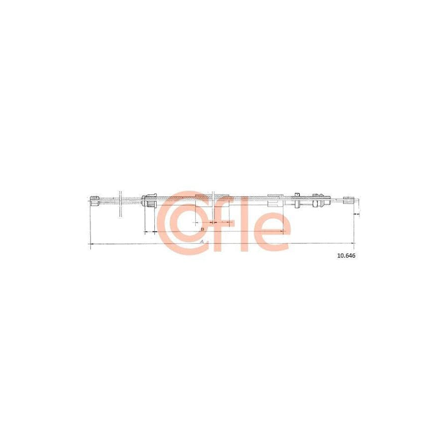 Cofle 10.646 Hand Brake Cable for Peugeot 305