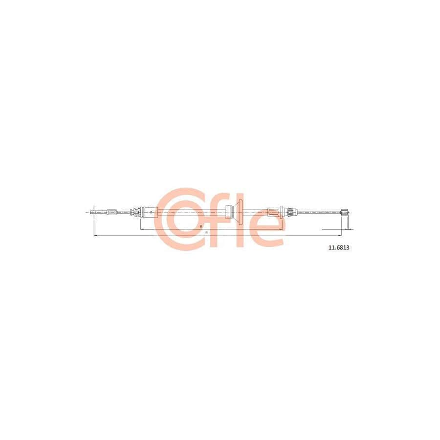 Cofle 11.6641 Hand Brake Cable for Renault 21