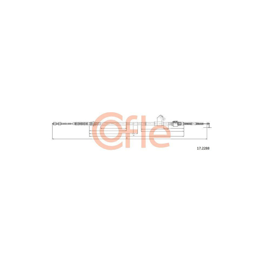 Cofle 92.17.2288 Hand Brake Cable for Mitsubishi L200