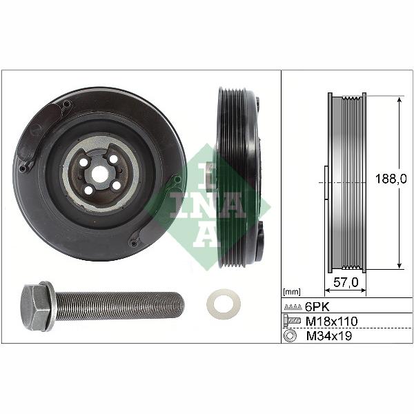 INA 544000220 Crankshaft Belt Pulley