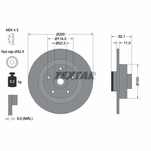 HERTH+BUSS JAKOPARTS J3352003 Brake Disc Splash Guard