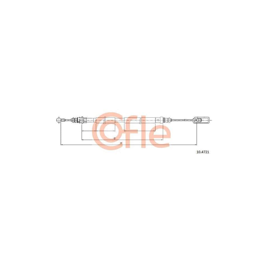Cofle 92.10.4721 Hand Brake Cable