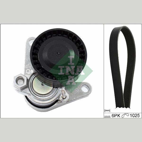 INA 529016710 V-Ribbed Belt Set