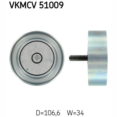 SKF VKMCV51009 V-Ribbed Belt Deflection/Guide Pulley