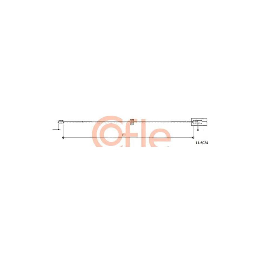 Cofle 11.6024 Hand Brake Cable for Peugeot 605 Saloon