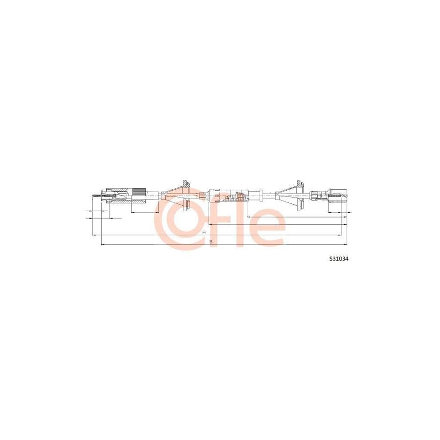 Cofle 92.S31034 Speedometer Cable for VW Passat
