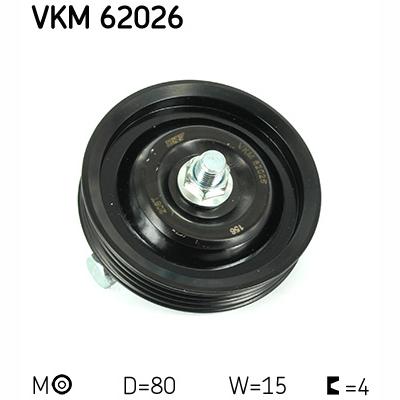 SKF VKM62026 V-Ribbed Belt Tensioner Pulley