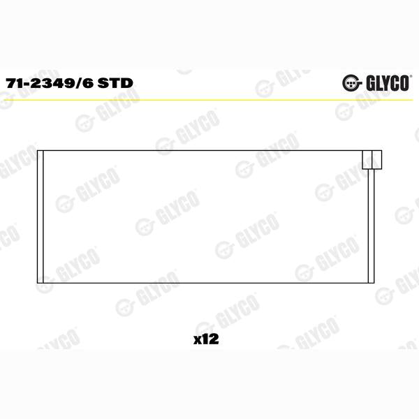 GLYCO 71-2349/6STD Connecting Rod Bearing