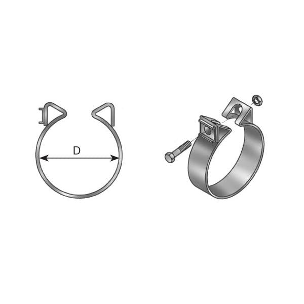 DINEX DIN68818 Exhaust System Clamping Piece