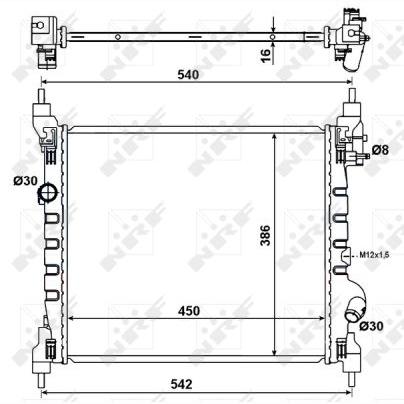 NRF NRF53195 Engine Radiator