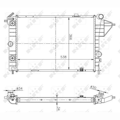 NRF NRF513508A Engine Radiator