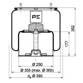 PETERS 084.020-72 Air Suspension Bellow