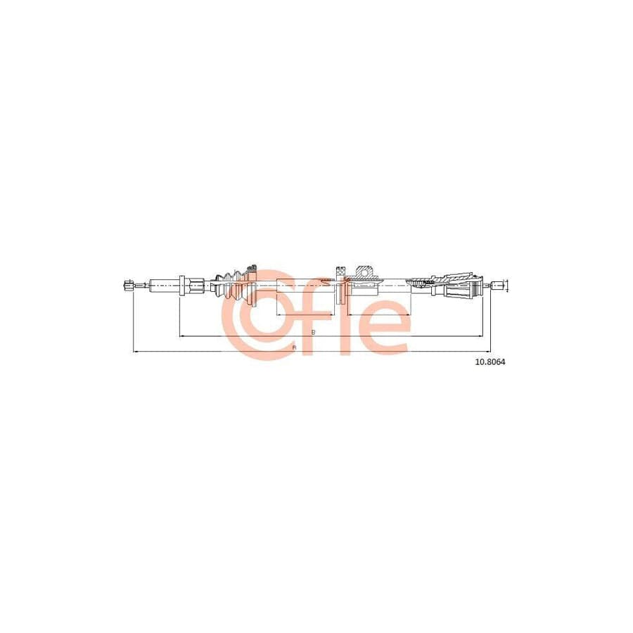 Cofle 10.8064 Hand Brake Cable for Volvo C70