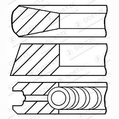 GOETZE 08-114708-00 Piston Ring Kit