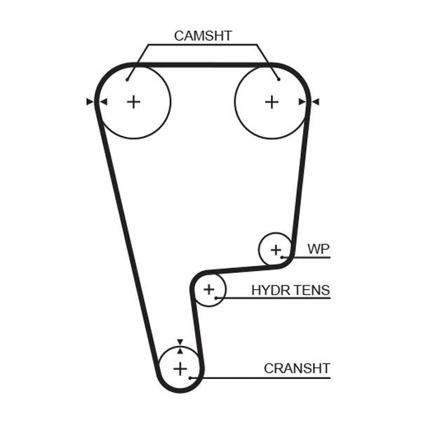 GATES GATT226RB Timing Belt