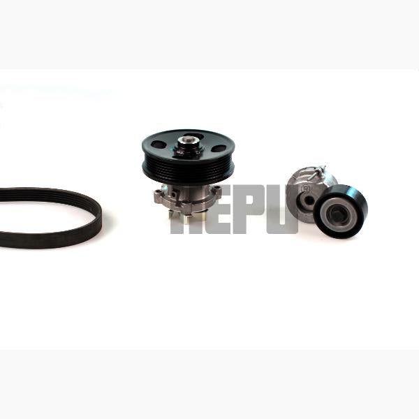 HEPU PK03232 Water Pump + V-Ribbed Belt Kit