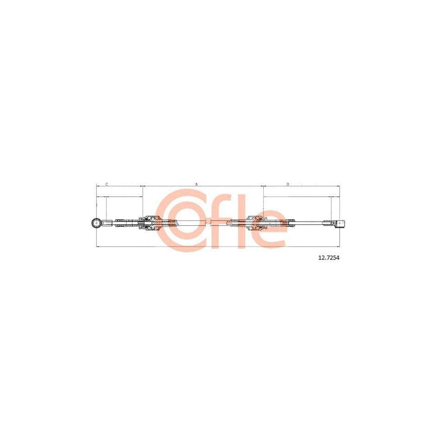 Cofle 92.12.7254 Cable, Manual Transmission for Fiat Punto II Hatchback (188)