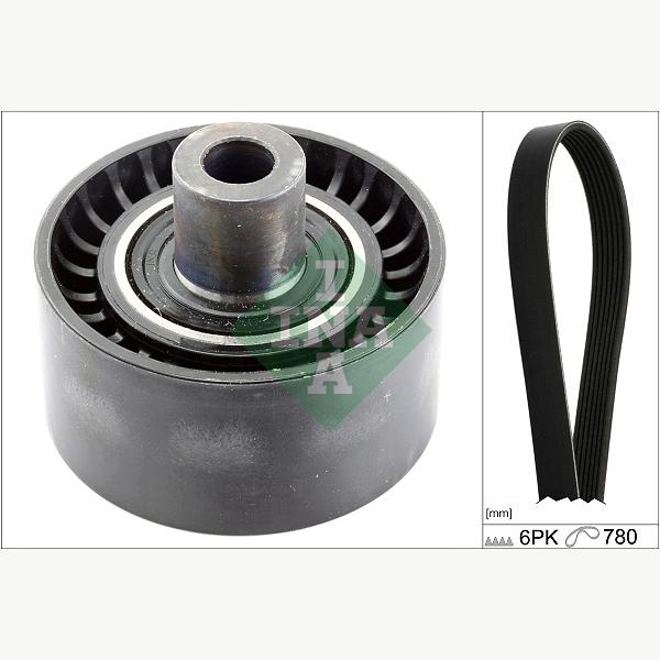 INA 529040610 V-Ribbed Belt Set