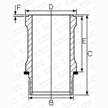 GOETZE 15-570050-00 Cylinder Liner