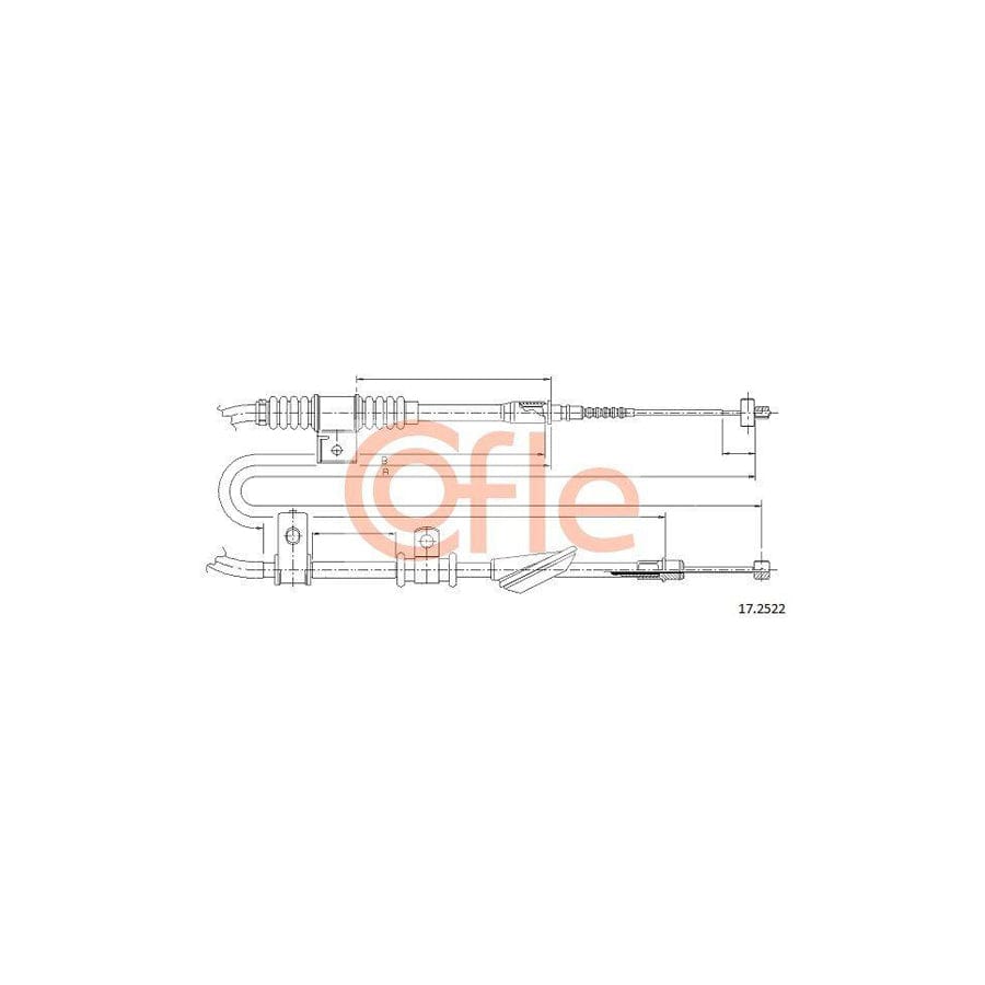 Cofle 17.2522 Hand Brake Cable for Hyundai Coupe I (Rd)