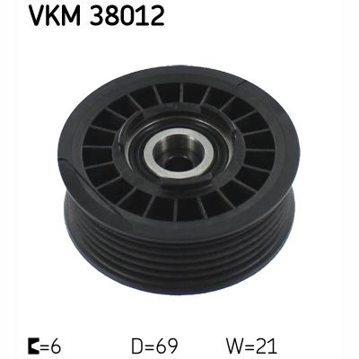 SKF VKM38012 V-Ribbed Belt Deflection/Guide Pulley