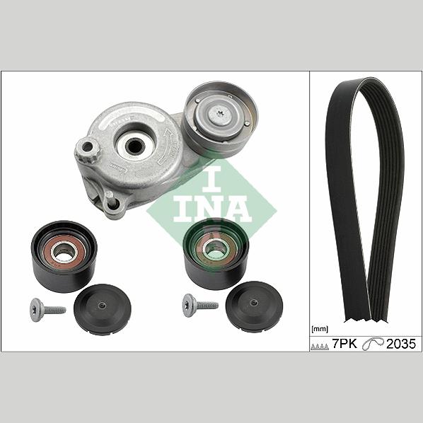 INA 529005010 V-Ribbed Belt Set