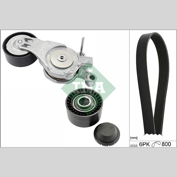 INA 529021310 V-Ribbed Belt Set