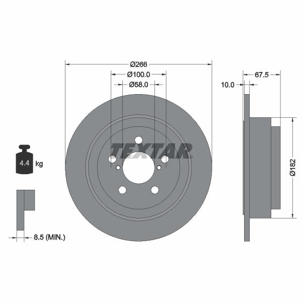 TEXTAR 92082000 Brake Disc