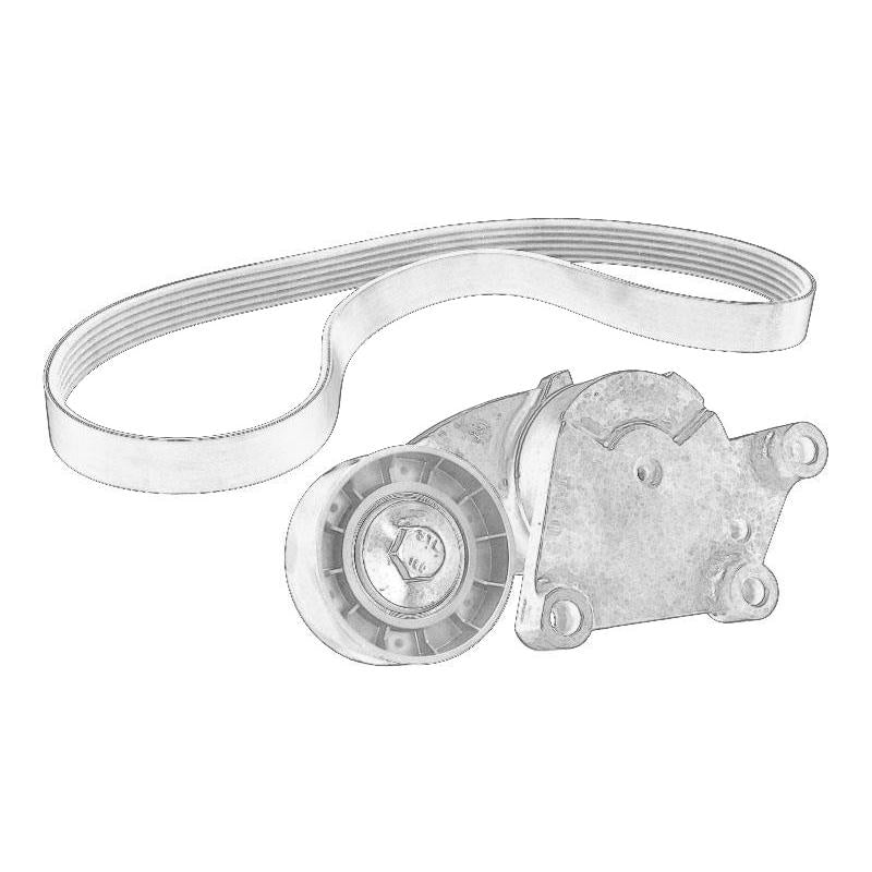 OE PEUGEOT 1611277680 V-Ribbed Belt Set