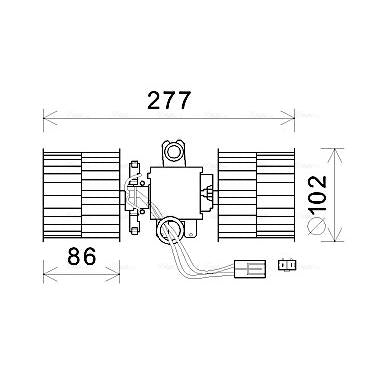 AVA COOLING SA8022AVA Interior Blower Electric Motor
