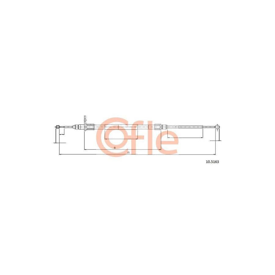 Cofle 92.10.5163 Hand Brake Cable for Land Rover Range Rover III (L322)