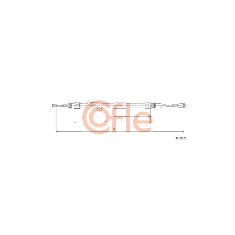 Cofle 10.9831 Hand Brake Cable