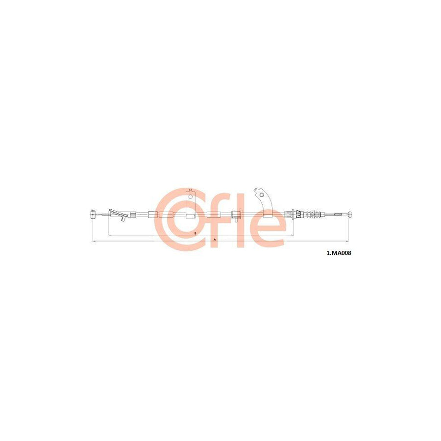 Cofle 1.Ma008 Hand Brake Cable for Mazda 3