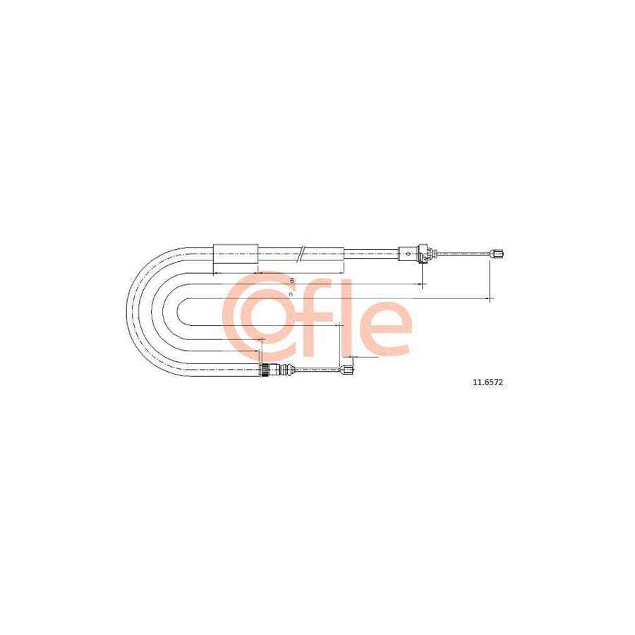 Cofle 92.11.6572 Hand Brake Cable