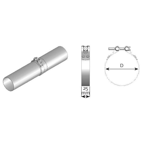 DINEX DIN99867 Exhaust System Clamping Piece