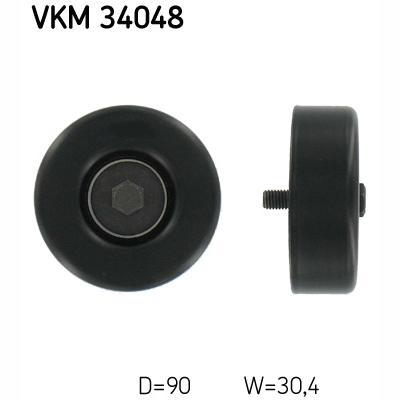 SKF VKM34048 V-Ribbed Belt Deflection/Guide Pulley