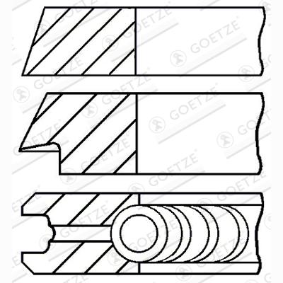 GOETZE 08-325100-00 Piston Ring Kit
