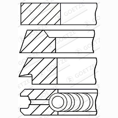 GOETZE 08-214800-10 Piston Ring Kit