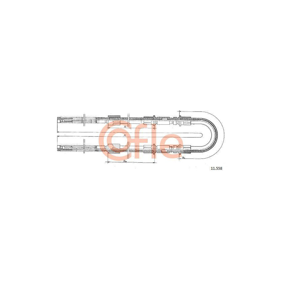 Cofle 11.558 Hand Brake Cable for Ford Transit