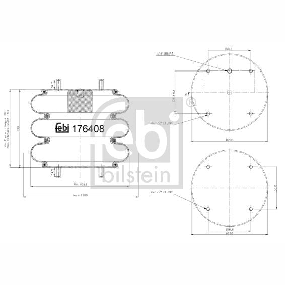 FEBI FE176408 Air Suspension Bellow