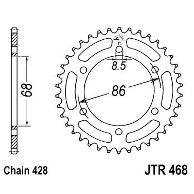 JT JTR468,34 Chain Sprocket