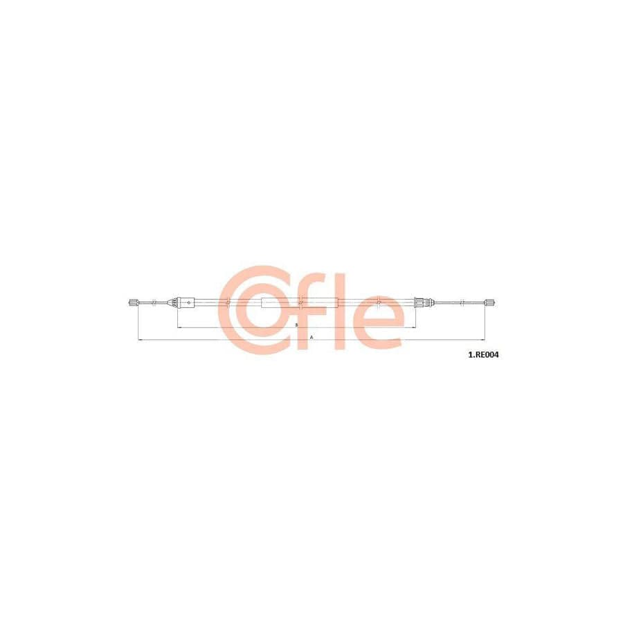 Cofle 92.1.Re004 Hand Brake Cable for Renault Twingo II Hatchback