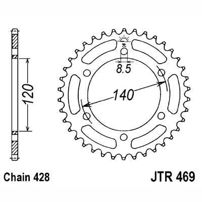 JT JTR469,53 Chain Sprocket